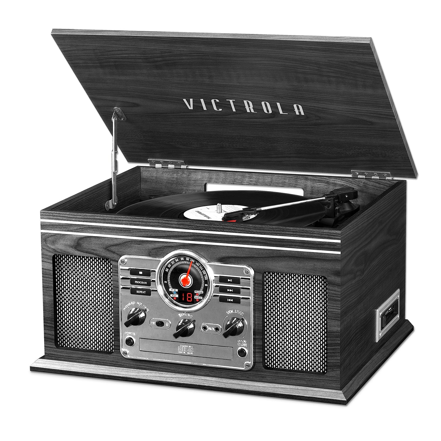 DIGITNOW Vinyl/LP Turntable Record Player, with Bluetooth,AM&FM Radio, Cassette  Tape, Aux in, USB/SD Encoding & Playing MP3/ Built-in Stereo Speakers, 3.5mm  Headphone Jack,Remote and LCD-Basic Function-DIGITNOW!