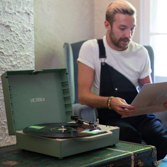 Victrola Re-Spin Sustainable Bluetooth Suitcase Record Player