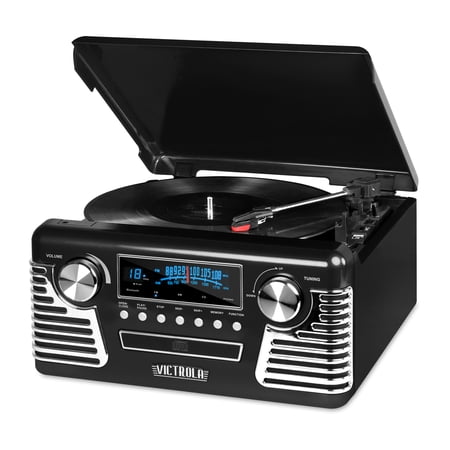 Victrola Haley Retro Record Player (Black)