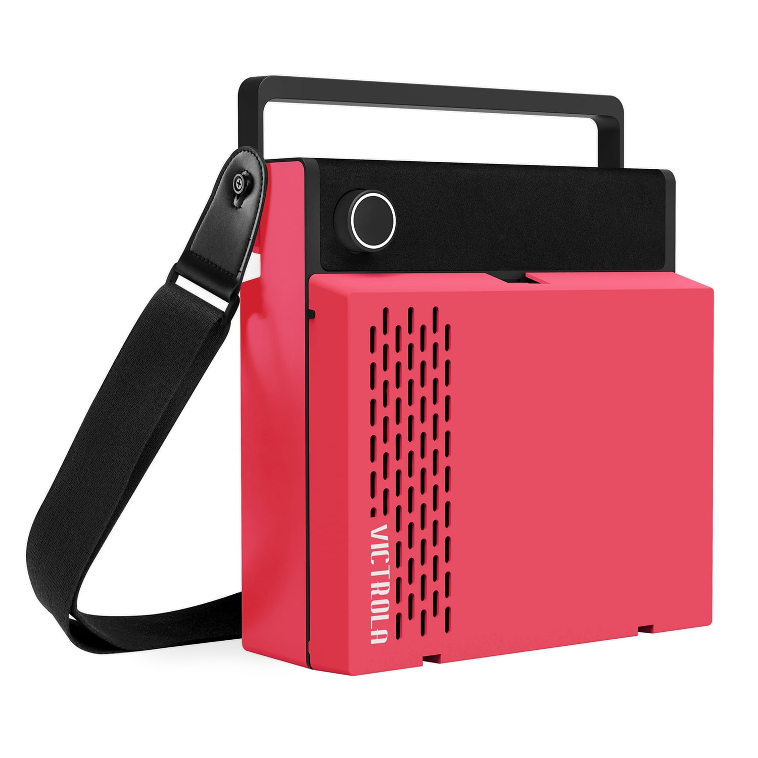 Victrola Pink Portable Bluetooth Record Player with Built-In Speakers