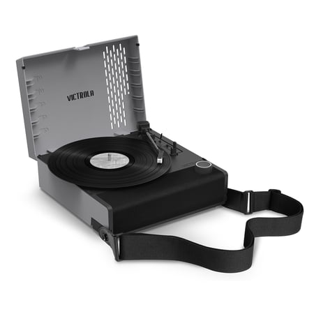 Victrola Revolution GO Portable Rechargeable Record Player (Gray)