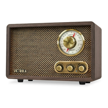 Victrola - Retro Wood Bluetooth AM/FM Radio - Espresso
