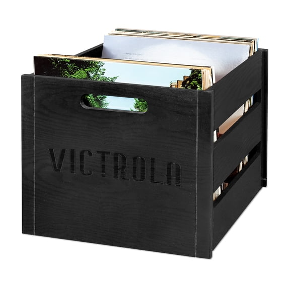 Victrola Wooden Record and Vinyl Crate