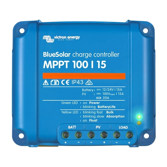 Victron BlueSolar MPPT Charge Controller - 100V - 15AMP - UL ... [SCC010015200R]