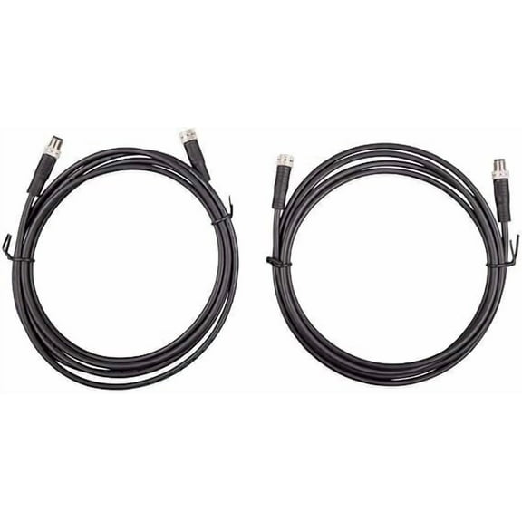 Victron Energy M8 circular connector Male/Female 3 pole cable, 1m (Pack of 2)