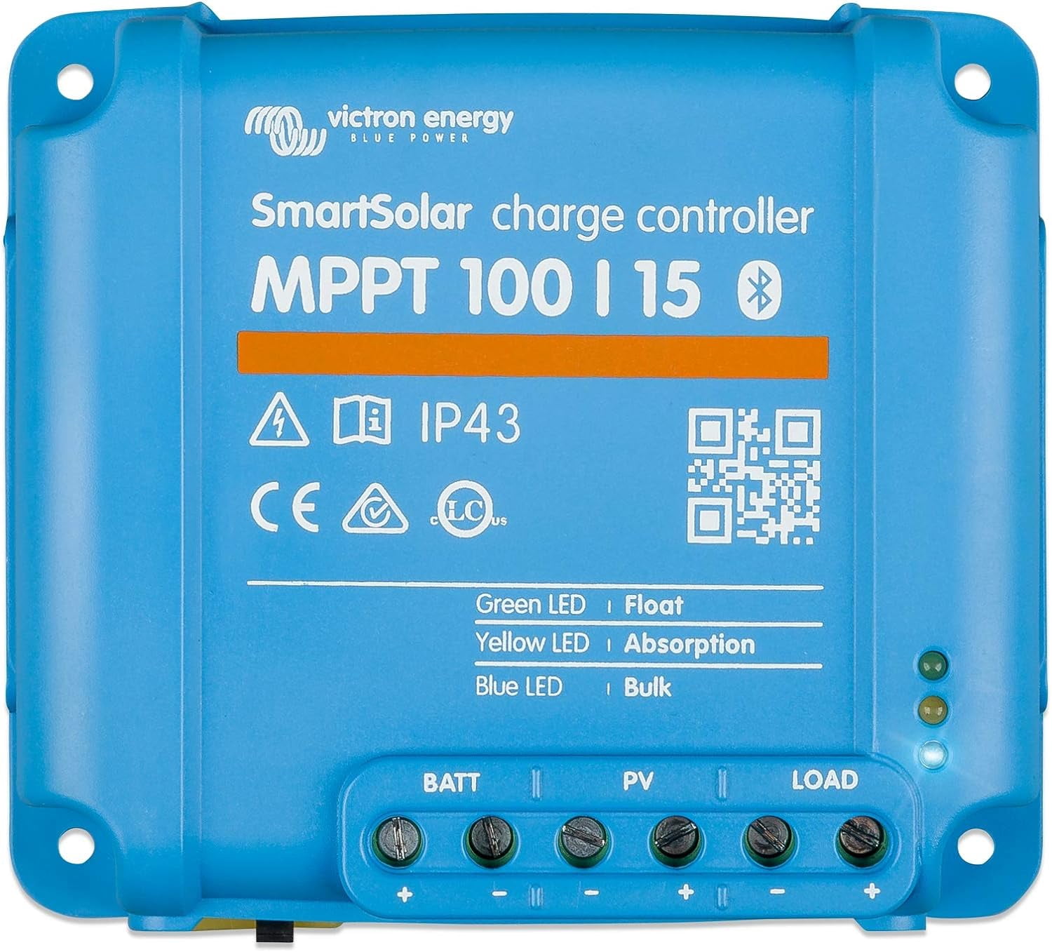 Victron Energy SmartSolar MPPT Solar Charge Controller (Bluetooth) - Charge Controllers for Solar Panels - 100V, 15 amp, 12/24-Volt