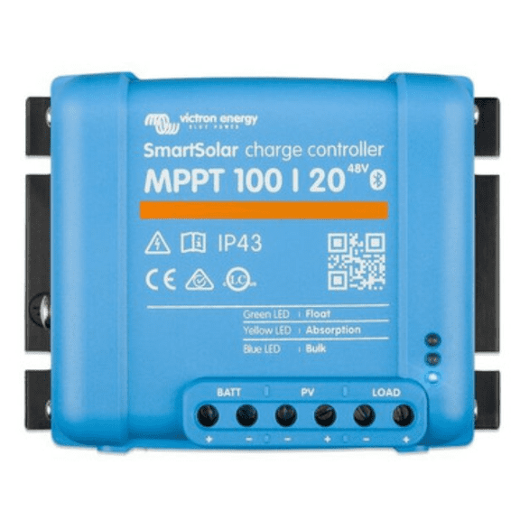Victron SCC110020160R Smart Solar 20A MPPT Charge Controller 12/24/48VDC 100VOC
