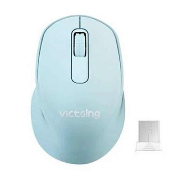 Victsing Mini Ergonomic Wireless Mouse With Usb Receiver Teal