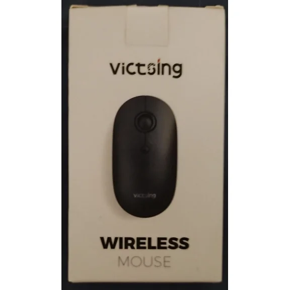 Victsing Wireless Ergonomic Mouse Mice Noiseless For Pc Laptop Black New