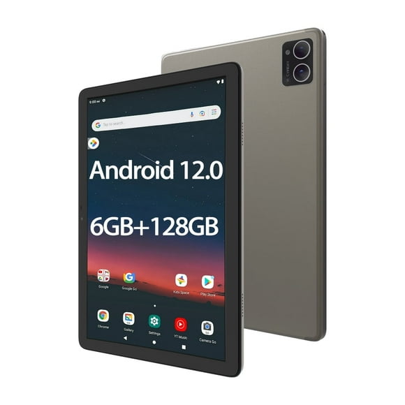 Victure Tablet 10.1" Android 12.0 WiFi with 6GB RAM 128GB Storage,5000mAh Battery,Grey,Kids