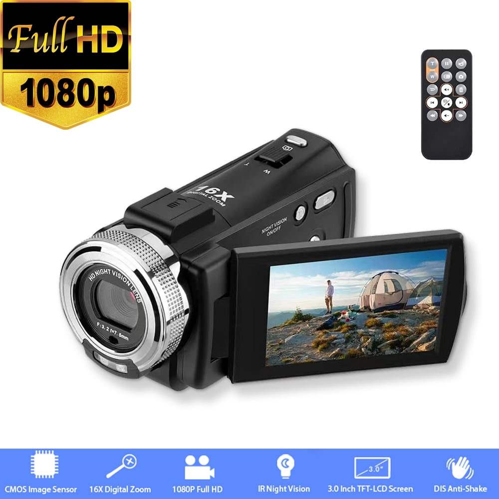 Victure 1080P Video Camera Camcorder, 30FPS,30MP, 16X Digital Zoom