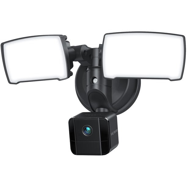 Victure Outdoor Floodlight Security Camera, 24/7 Record, Night Vision