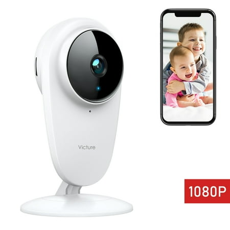 Victure WiFi Baby Monitor, 1080P Indoor Smart Home Security Camera with Color Night Vision, White