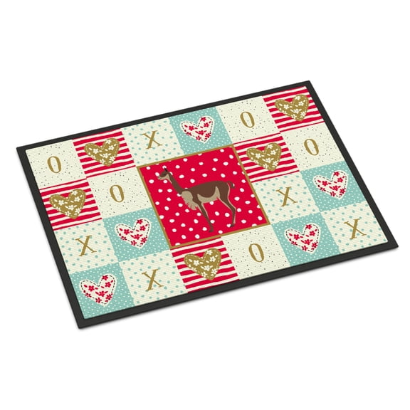 Caroline's Treasures CK5344JMAT Vicugna or Vicuna Love Door Mat, Indoor Rug or Outdoor Welcome Mat 24x36 Doormat, 36"L x
