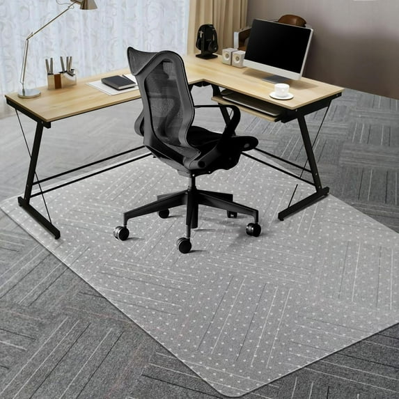 Vicwe Office Chair Mat for Carpet, 63" x 51"Anti-Slip Waterproof Floor Protector Desk Chair Mat for Rolling Chairs, Heavy Duty Chair Mat with Studs,Easy Glide Floor Mat for Home,Gaming