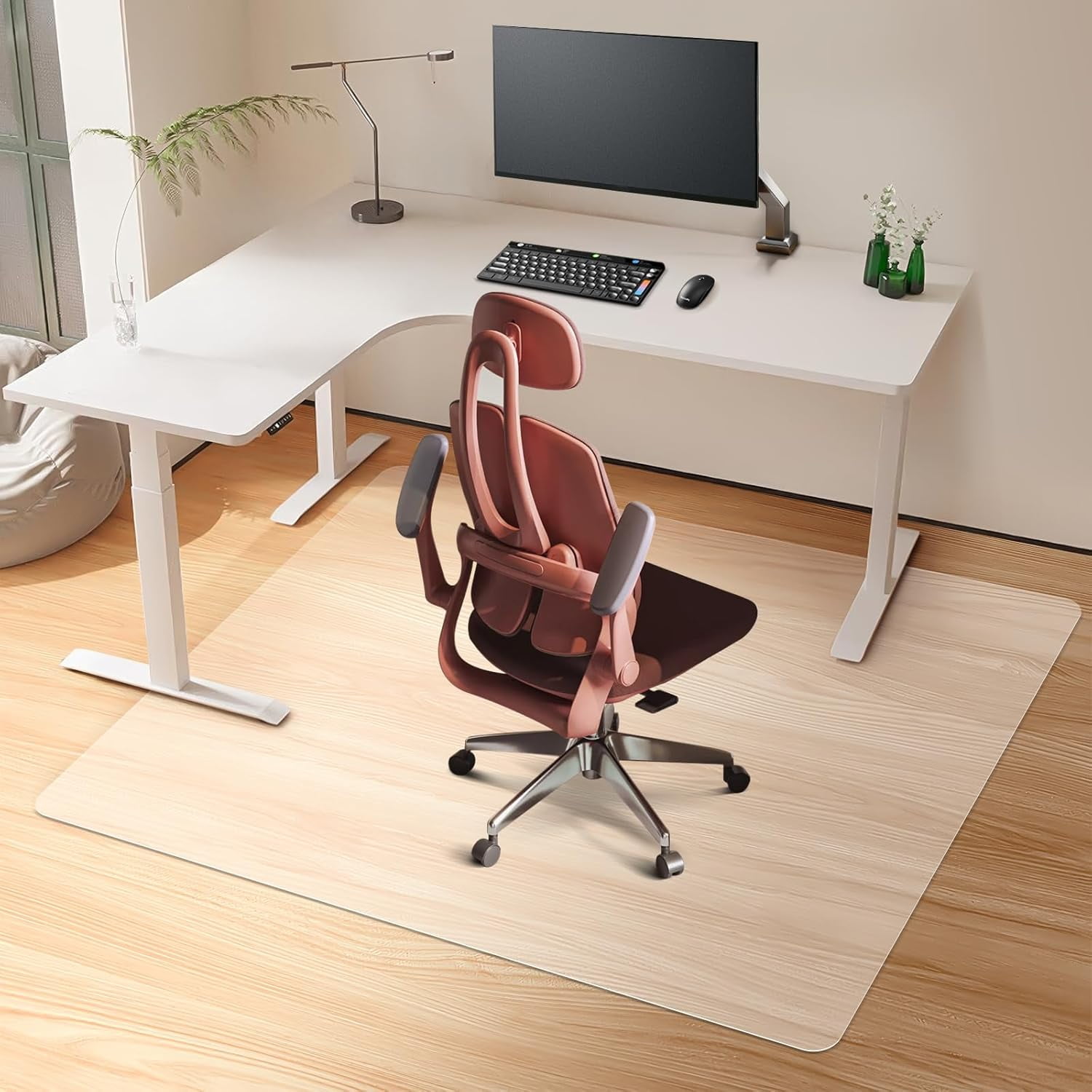 HOMWOO Office Chair Mat For Carpet Floor, Computer Desk Chair Mat