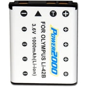 Power2000 ACD-268 3.6V 1000mAh Replacement Rechargeable Lithium-Ion Battery for Olympus LI-40B/42B, Pentax D-LI63 & Nikon EN-EL10 Digital Camera batteries