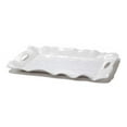 thumbnail image 1 of Vida Havana Rectangular Tray with Handles White, 1 of 2