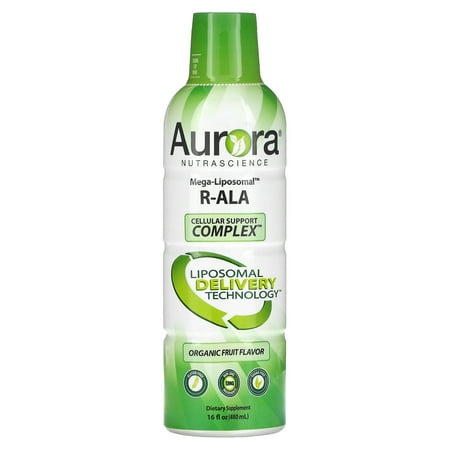 Vida Lifescience Aurora Nutrascience, Mega-Liposoma R-Alpha Lipoic Acid+ 750 mg with Vitamin C 16 oz Liquid