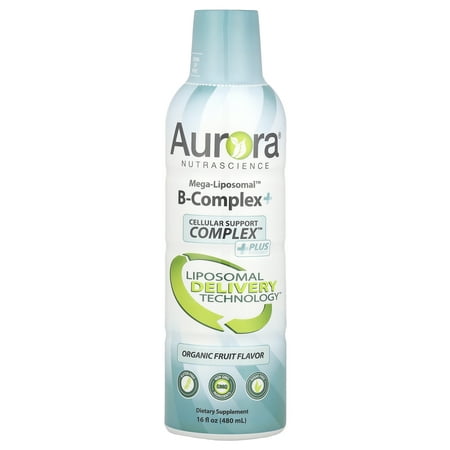 Aurora Nutrascience Mega-Liposomal™ B-Complex+, Organic Fruit, 16 fl oz (480 ml)