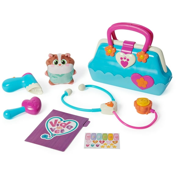Vida the Vet, Vets Bag with 5 Vet-play Accessories & 1 Popcorn Plush for Kids 3+