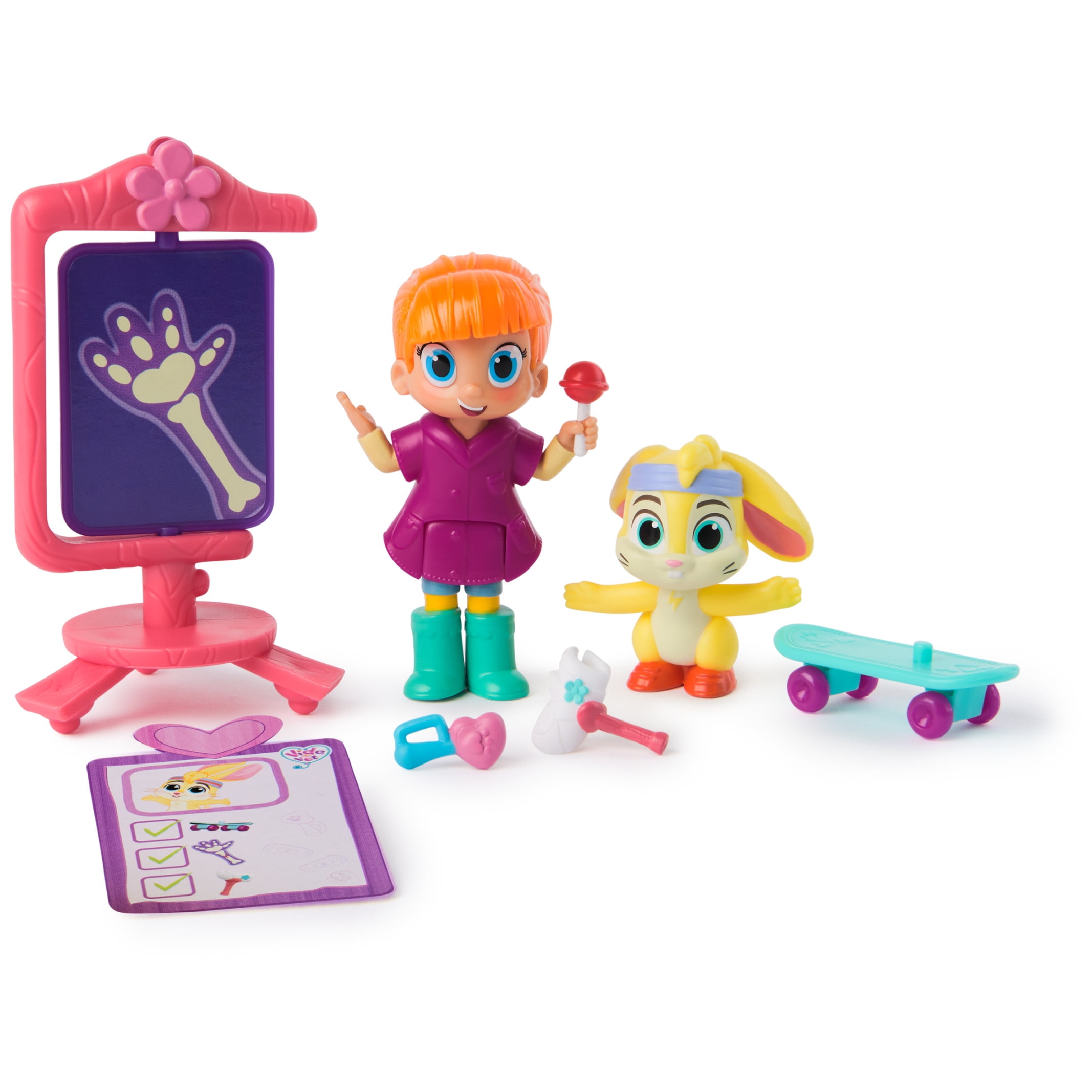 Vida the Vet, Zig Zags Cast & Care Pack, with Vida & Zig Zag Figurines, for Kids 3 and up