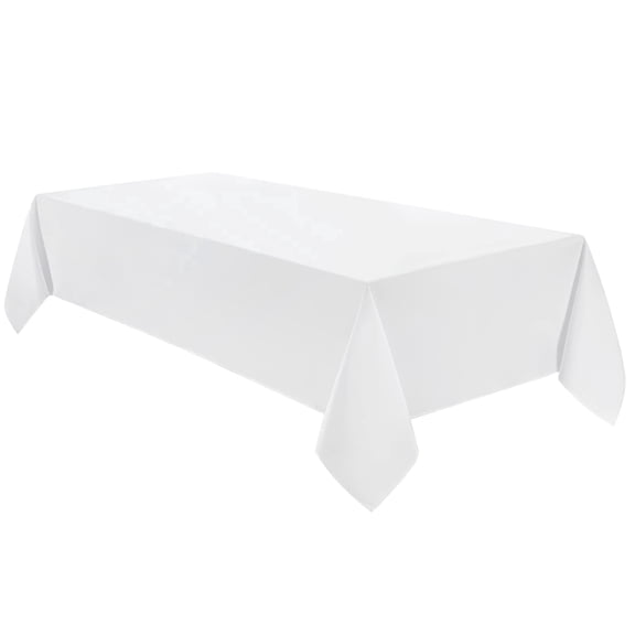 VidaFete Rectangle Tablecloth 60 x 102 inch Polyester Table Cloth 1 Pack, Resistant Wrinkle Dining Table Cover for Dinning Decoration (White)