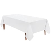 VidaFete Rectangle Tablecloth 60 x 120 inch Polyester Table Cloth 1 Pack,Resistant Wrinkle Dining Table Cover for Dinning Decoration White