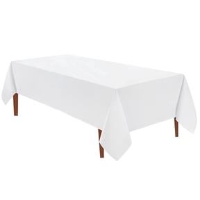 VidaFete Rectangle Tablecloth 60 x 120 inch Polyester Table Cloth 1 Pack,Resistant Wrinkle Dining Table Cover for Dinning Decoration (White)