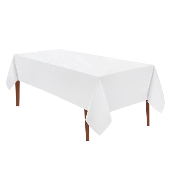 VidaFete Rectangle Tablecloth 60 x 84 inch Polyester Table Cloth 1 Pack, Resistant Wrinkle Dining Table Cover for Dinning Party (White)