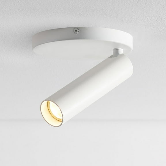Karpo Matte White Spotlight Sconce with Adjustable Head, Integrated LED, 3000K, 580 Lumen