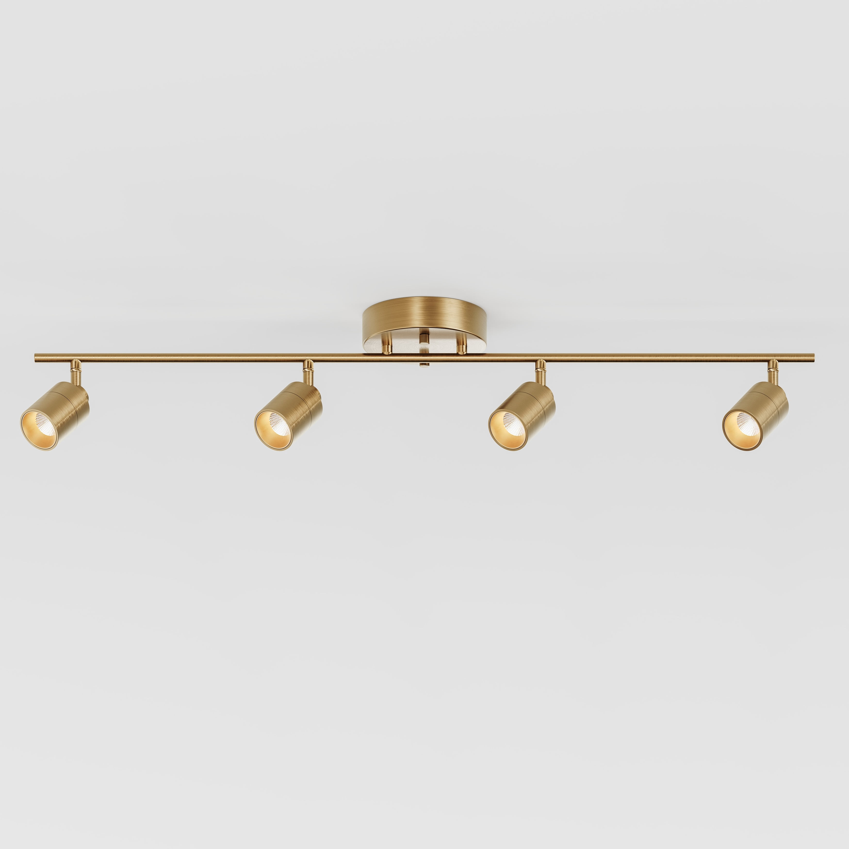 VidaLite - Shura 4-Light LED Fixed Tracklight kit 3000k, Brushed Brass ...