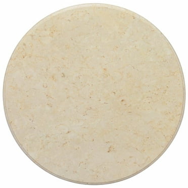VidaXL Easy to Clean Marble Table Top, Round, 1", Black