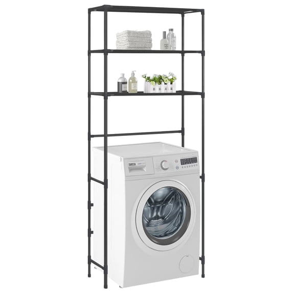 Wash Rack vidaXL Free Standing Stainless Steel 3-Tier Laundry Room Shelving Rack ...