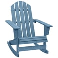 thumbnail image 1 of VidaXL Solid Print Fir Wood Outdoor Weather Resistant Rocking Chair, Blue, 1 of 43