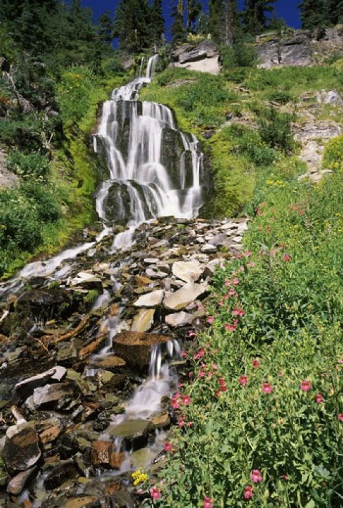 Vidae Falls in Crater Lake National Park Oregon USA Canvas Art - Panoramic Images (25 x 36)