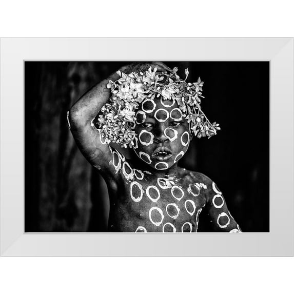 Vidak, Vedran 18x14 White Modern Wood Framed Museum Art Print Titled - Circles