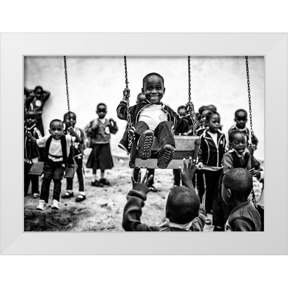 Vidak, Vedran 24x19 White Modern Wood Framed Museum Art Print Titled - Childrens Playground