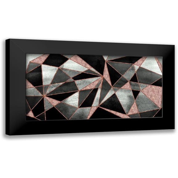 Vidal, Alicia 14x9 Black Modern Framed Museum Art Print Titled - Blush Geo Abstract