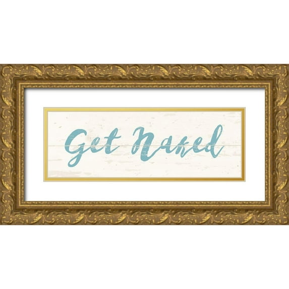 Vidal, Alicia 32x13 Gold Ornate Wood Framed with Double Matting Museum Art Print Titled - Restful Bath 2