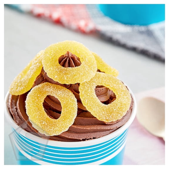 Vidal Gummy Pineapple Rings 2.2 lb. - 12/Case
