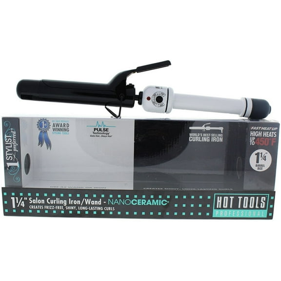 Vidal Sassoon Hot Tools HTBW45 Spring Curling Iron, Black/White, 1 1/4 Inches 1 Each