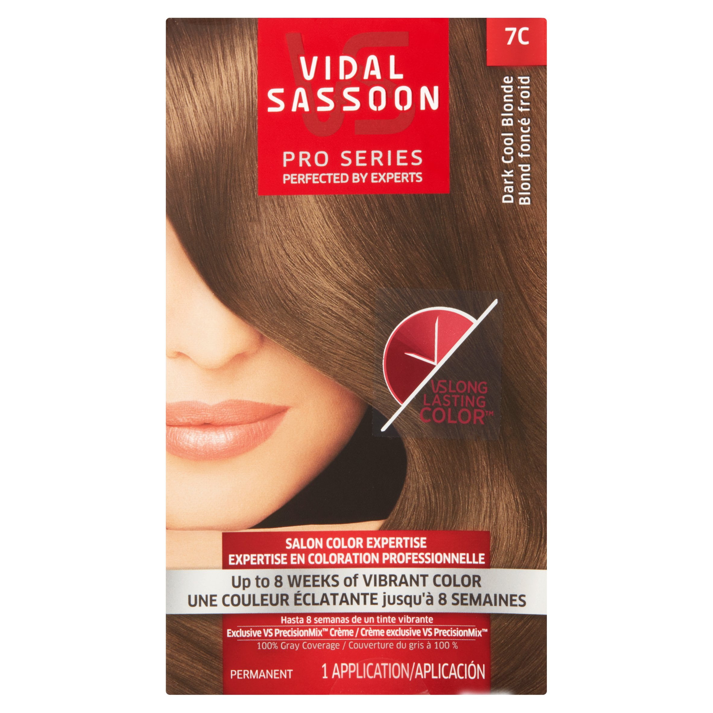 Vidal Sassoon Pro Series 7C Dark Cool Blonde Permanent Hair Color, 1 Application