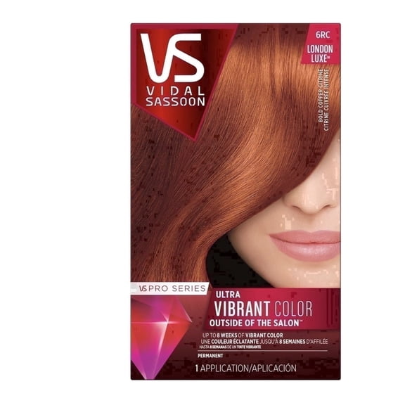 Vidal Sassoon Pro Series London Luxe Hair 6RC Bold Copper Citrine Color Kit 6 RC