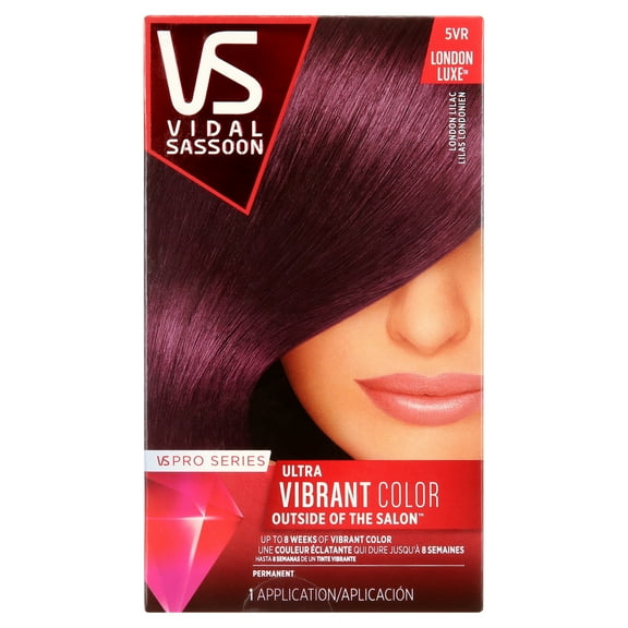 Vidal Sassoon Pro Series Permanent Hair Color Dye, 5VR London Lilac, Hair Color, 1 Kit