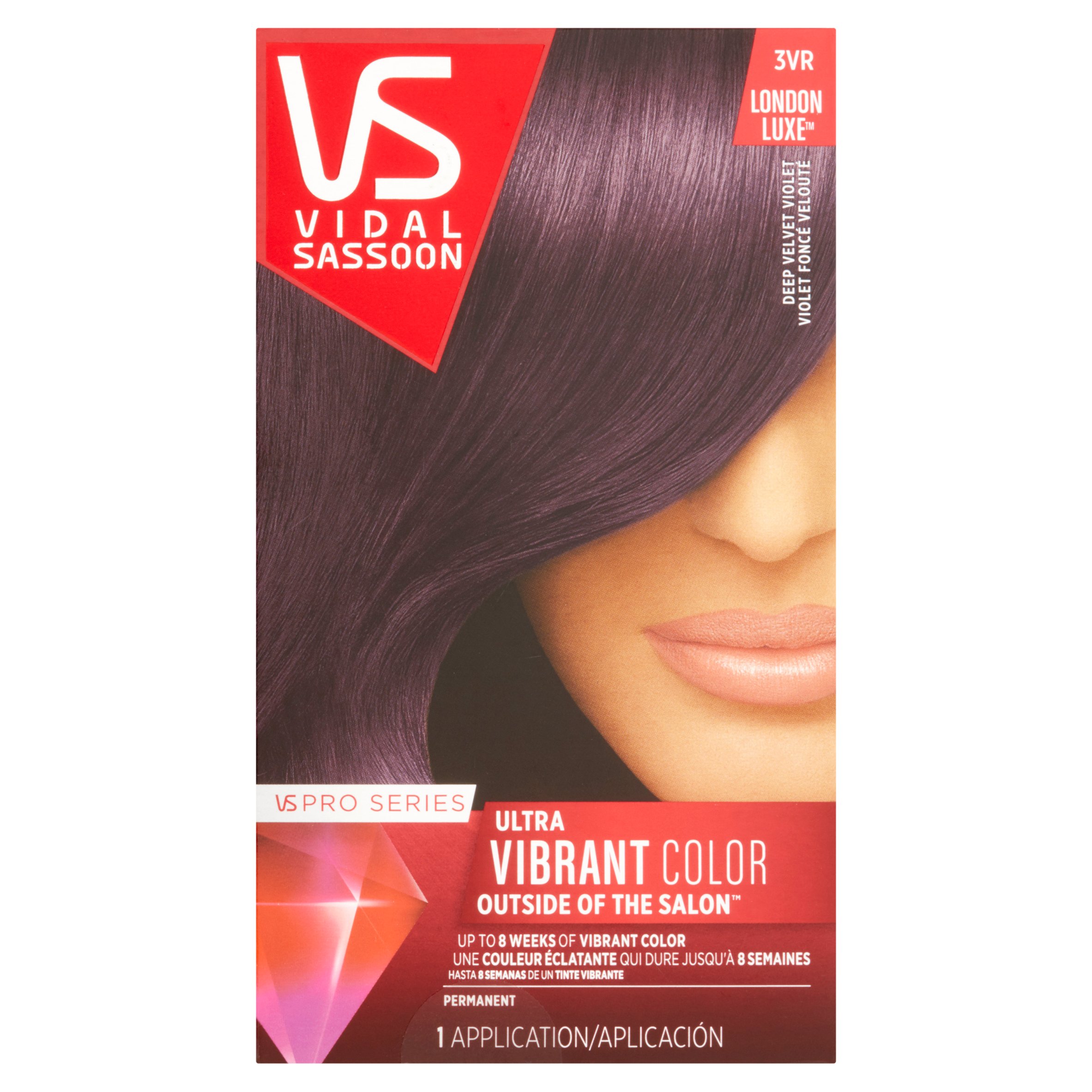 Vidal Sassoon Pro Series Ultra Vibrant Color 3VR Deep Velvet Violet Hair Color, 1 Application - image 1 of 4