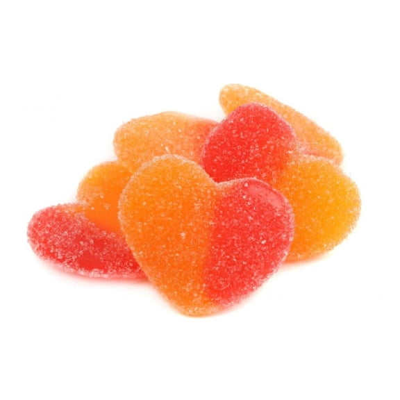 Vidal Valentines Day Peach Heart Gummi Candy, 4.4 Pounds Bulk Bag