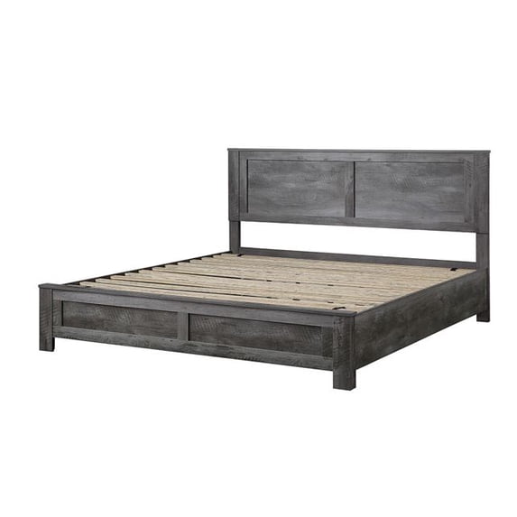 Vidalia Eastern King Bed in Rustic Gray Oak