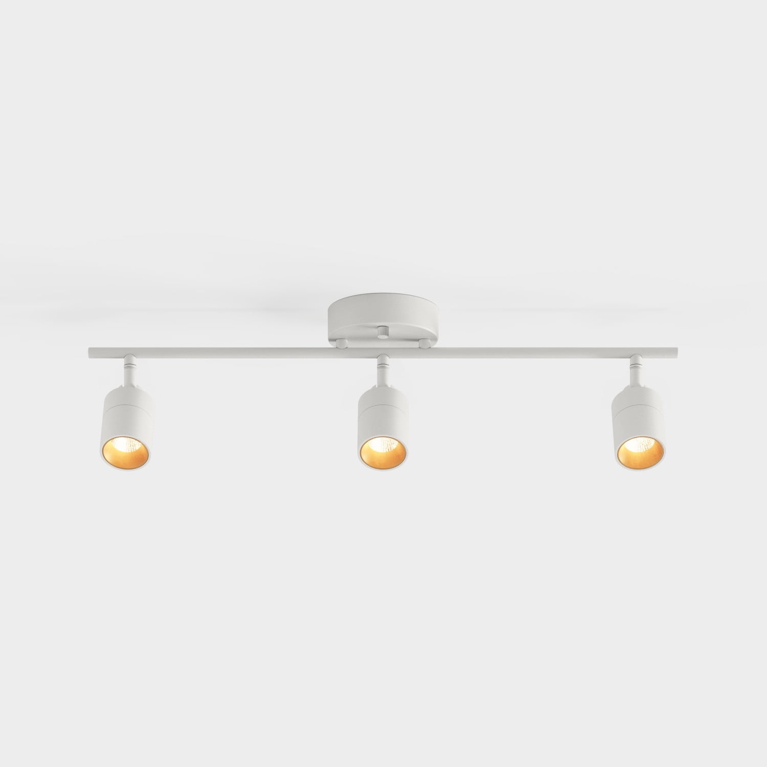Shura White 3-Light Track Light with Rotatable Heads, Integrated LED Bulbs, 3000K, 2 ft.