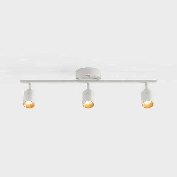 Shura White 3-Light Track Light with Rotatable Heads, Integrated LED Bulbs, 3000K, 2 ft.